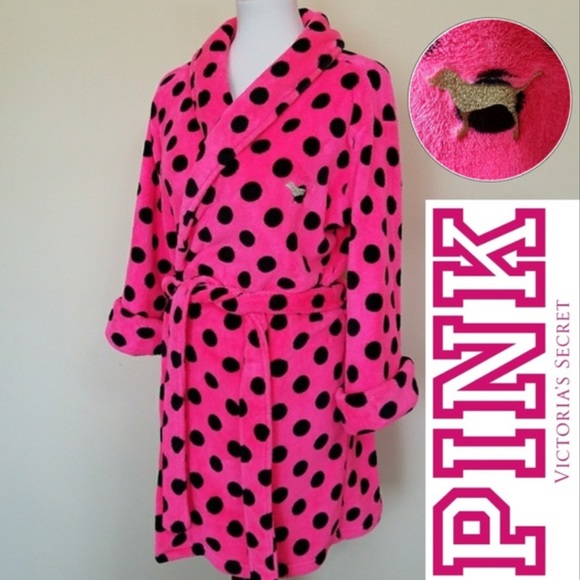 PINK Victoria's Secret Other - NWT VS PINK POLKA DOT COZY ROBE
